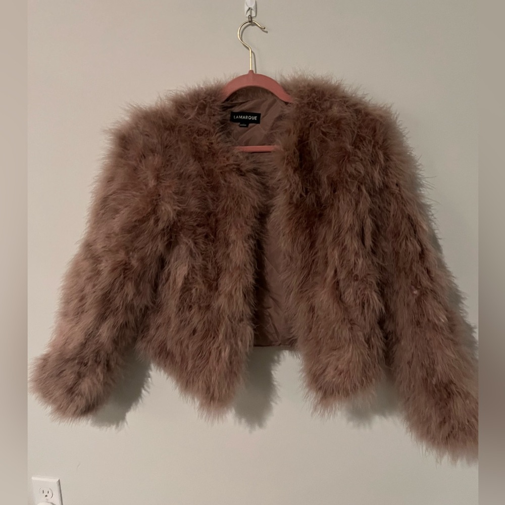 Lamarque women’s deora feather topper jacket, xs/p